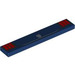 LEGO Donkerblauw Tegel 1 x 6 met Rood Staart Lights en Mustang Dark Paard Kenteken (6636 / 106718)