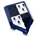 LEGO Dark Blue Tile 2 x 3 Pentagonal with Ravenclaw Emblem Sticker (22385)