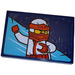 LEGO Dark Blue Tile 2 x 3 with Fighting Ninja Video Arcade Game (left) Sticker (26603)