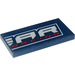 LEGO Dark Blue Tile 2 x 4 with &#039;AR&#039; and &#039;RACING&#039; Sticker (87079)