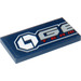 LEGO Dark Blue Tile 2 x 4 with &#039;GE&#039; and &#039;TEAM&#039; Sticker (87079)