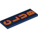 LEGO Dark Blue Tile 2 x 6 with &quot;CLUB&quot; (69729 / 101787)