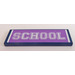 LEGO Donkerblauw Tegel 2 x 6 met &#039;SCHOOL&#039; Sticker (69729)