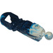 LEGO Donkerblauw Toa Upper Been / Knee Pantser met Bal Joints met Gemarmerd Wit (53548 / 57475)