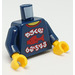 LEGO Dark Blue Torso Shirt with Red Fish and Ninjago Characters Design (973 / 76382)