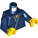 LEGO Dark Blue Torso with Robe Print featuring Sand Blue Trim and dirt Splashes Design (973 / 76382)