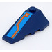 LEGO Donkerblauw Wig 2 x 4 Drievoudig Links met Oranje en Zilver Circuitry Sticker (43710)