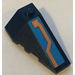 LEGO Donkerblauw Wig 2 x 4 Drievoudig Rechtsaf met Oranje en Zilver Circuitry Sticker (43711)