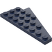LEGO Donkerblauw Wig Plaat 4 x 8 Vleugel Links met onderkant Stud Notch (3933)