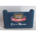 LEGO Bleu foncé Pare-brise 1 x 6 x 3 avec City Bank Security logo Autocollant (64453)