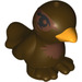 LEGO Marron foncé Oiseau avec Feet Seperate avec Bec Orange (25506)