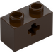 LEGO Dark Brown Brick 1 x 2 with Axle Hole (&#039;+&#039; Opening and Bottom Tube) (31493 / 32064)