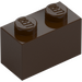 LEGO Dark Brown Brick 1 x 2 with Bottom Tube (3004)
