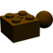 LEGO Dunkelbraun Backstein 2 x 2 mit Kugelgelenk und Axlehole ohne Löcher in der Kugel (57909)