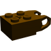 LEGO Dark Brown Brick 2 x 2 with Ball Socket and Axlehole (Wide Reinforced Socket) (62712)