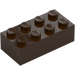 레고 어두운 갈색 벽돌 2 x 4 (3001 / 72841)