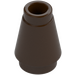 LEGO Dark Brown Cone 1 x 1 with Top Groove (4589)