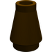 LEGO Dark Brown Cone 1 x 1 without Top Groove