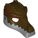 LEGO Dark Brown Crocodile Mask with Silver Jaw (12551 / 12839)