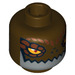 LEGO Dark Brown Crug Head (Recessed Solid Stud) (12882 / 16763)
