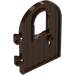 LEGO Dark Brown Door 1 x 4 x 6 Round with Window (Reinforced Edge) (64390)