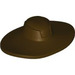 LEGO Dark Brown Fedora Hat with Very Wide Brim (90538)