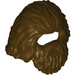 LEGO Dark Brown Long Hair with Beard (37784 / 87206)