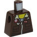 LEGO Dark Brown Minifig Torso without Arms with Pharaoh&#039;s Quest Aviator Jacket (973)