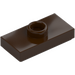 LEGO Dark Brown Plate 1 x 2 with 1 Stud (with Groove and Bottom Stud Holder) (15573 / 78823)