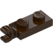 LEGO Dark Brown Plate 1 x 2 with Horizontal Clip on End (42923 / 63868)