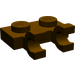 LEGO Dunkelbraun Platte 1 x 2 mit Horizontal Clips (flache Clips) (60470)