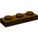 LEGO Dunkelbraun Platte 1 x 3 (3623)