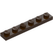 LEGO Donkerbruin Plaat 1 x 6 (3666)