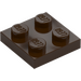 LEGO Dark Brown Plate 2 x 2 (3022)