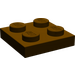 LEGO Donker bruin Plaat 2 x 2 (3022)