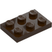 LEGO Marron Foncé assiette 2 x 3 (3021)