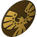 LEGO Dark Brown Shield with Curved Face with Gold Eagle (13908 / 75902)