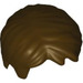 LEGO Dark Brown Short Tousled Hair with Side Parting (62810 / 88425)