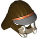 LEGO Dark Brown Skiff Guard Helmet with Lando Skiff Guard Pattern (10466 / 47544)