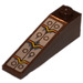 LEGO Dark Brown Slope 1 x 4 x 1 (18°) with Bolted Metal Plates and Lava in Cracks Sticker (60477)