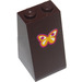LEGO Dark Brown Slope 2 x 2 x 3 (75°) with Yellow, White and Magenta Butterfly Sticker Solid Studs (98560)