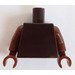 LEGO Dark Brown Undecorated Torso with Reddish Brown Hands and Arms