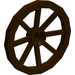 LEGO Dark Brown Wagon Wheel Ø33.8 with 8 Spokes with Notched Hole (4489)