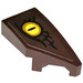 LEGO Dark Brown Wedge 1 x 2 Right with Left Dragon Eye Sticker (29119)