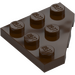 LEGO Dark Brown Wedge Plate 3 x 3 Corner (2450)