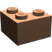 LEGO Dark Flesh Brick 2 x 2 Corner (2357)