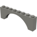 레고 짙은 회색 아치 1 x 8 x 2 두꺼운 상단과 강화된 하단 (3308)