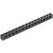 레고 짙은 회색 벽돌 1 x 16 ~와 함께 구멍 (3703)