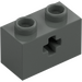 LEGO Grigio scuro Mattoncino 1 x 2 con Foro dell&#039;asse (&#039;+&#039; apertura e tubo inferiore) (31493 / 32064)