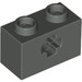 LEGO Dark Gray Brick 1 x 2 with Axle Hole (&#039;+&#039; Opening and Bottom Tube) (31493 / 32064)